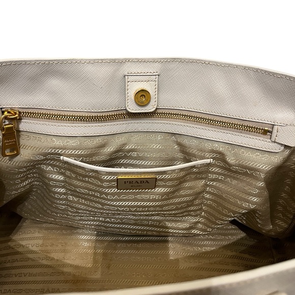 Prada Extra Large Lux Saffiano Leather Dual Top Handle Tote Bag - Picture 8 of 12
